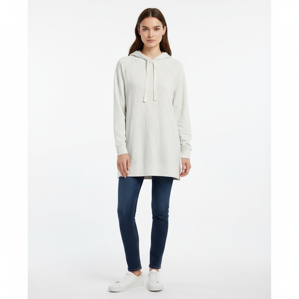 Gap Sweats Light‎ Heather Gray Super Soft Oversized Drawstring Hoodie Size Small